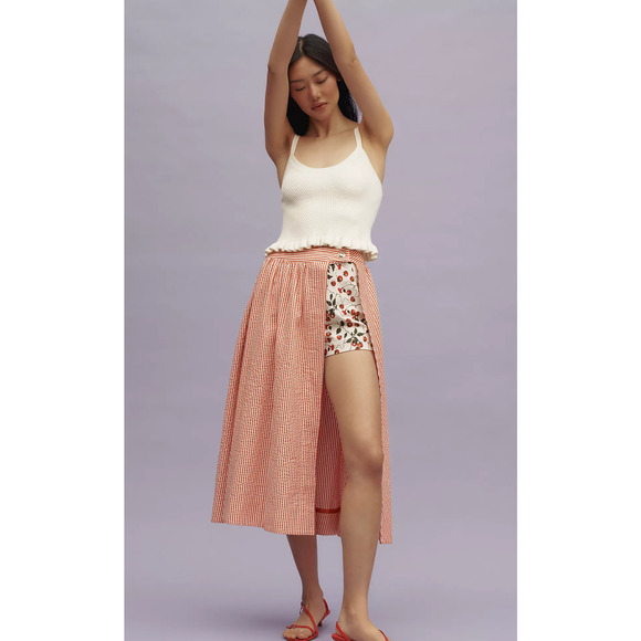 EUC Anthropologie Maeve Skort Set - Size 6 - Picture 2 of 5